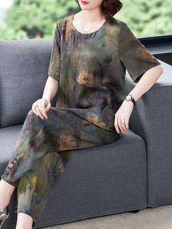 国际大牌高档奢侈品guxisen中老年女装妈妈夏装贵夫人真丝香云纱上衣