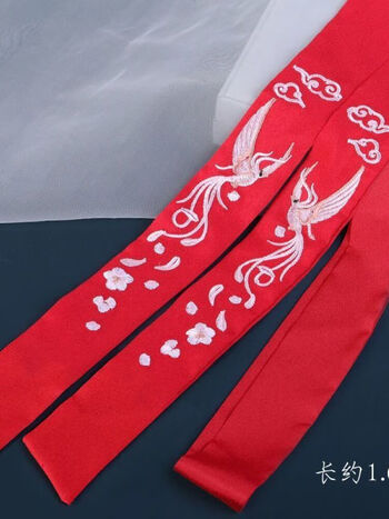 夏天穿的系带有腰带的三十岁的女人裙汉服发带仙气飘飘女古风古装束发