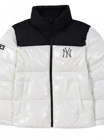 mlb官方纽约洋基队男女同款情侣立领羽绒服ny串标时尚宽松21年秋季