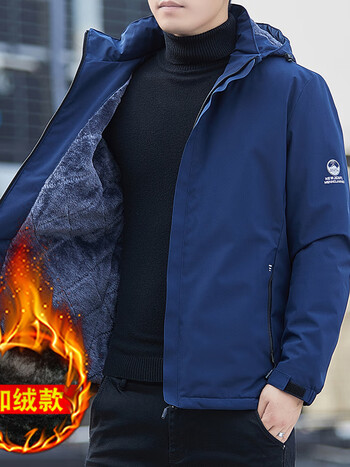 goyn品牌加绒加厚夹克棉衣男冬季新款潮牌防风冲锋衣外套冬天保暖御寒