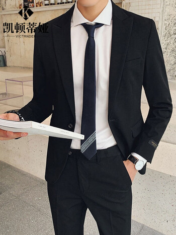 黑色(西装 白色衬衫 裤子) m