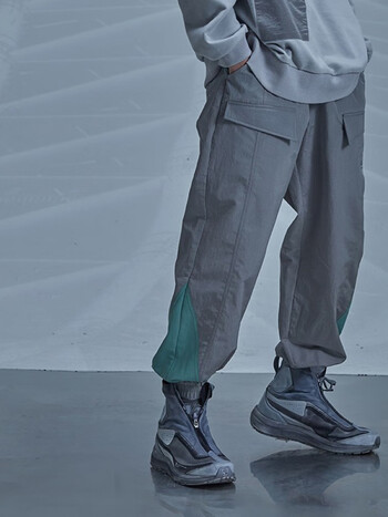 enshadower隐蔽者潮流拼色束脚裤宽松黑色运动长裤男春季休闲裤子