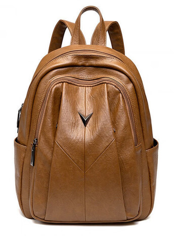 酷奇袋鼠真皮牛皮软皮双肩书包女韩版时尚潮流简约百搭大容量背包真皮