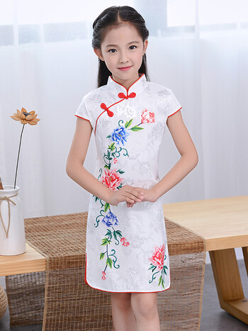 史努比snoopy新款儿童旗袍夏季复古装洋气公主裙中国风小女孩宝宝女童