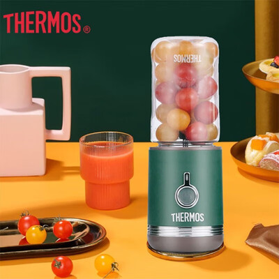 膳魔师（THERMOS）无线充电便携果汁机 随行杯400ml，梅森杯350ml EHA-2243A