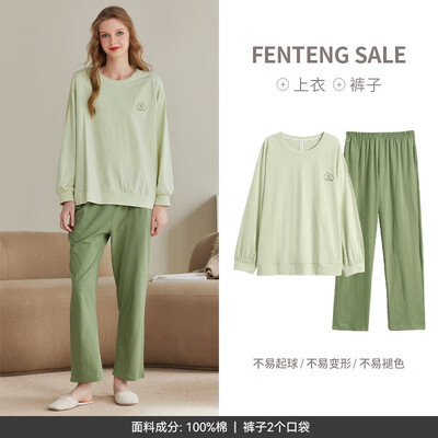 芬腾家居服好吗（芬腾 情侣长袖睡衣 套头家居服 浅绿 M男士家居服评测说真相）-图片1