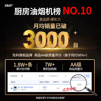 油烟机先科质量怎么样(先科油烟机 触控款 小户型大吸力中式油烟机好不好)-图片2