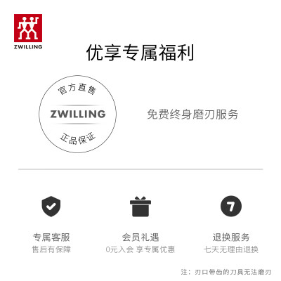 双立人（ZWILLING）厨房刀具套装 2件套 38850-001-722/38819-180-722-A