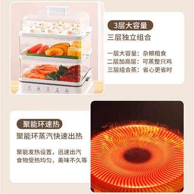 电蒸锅 多功能家用二层不锈钢质量烂不烂（电蒸锅怎么样）-图片1