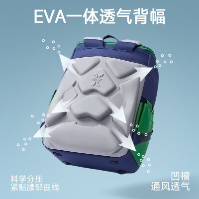UEK小精灵藏青黄大号护脊书包是否值得入手（uek护脊书包怎么样）-图片3