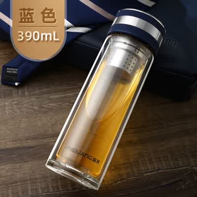 富光 双层玻璃杯商务男士水杯泡茶杯  G1903-SH-330