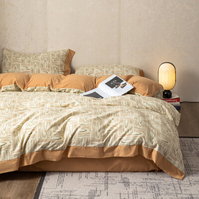 無印良品 水洗全棉磨毛四件套几何风情 200*230cm MUJI-TJ23-86