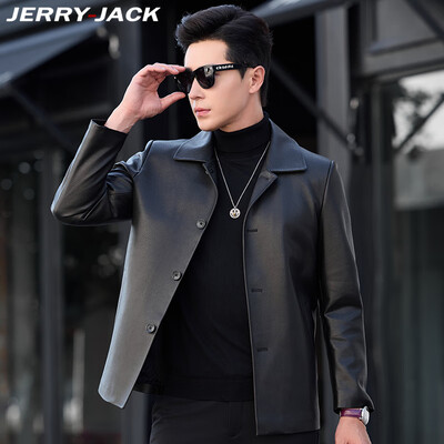 男士黑皮夹克搭配什么裤子,什么鞋好看（JERRYJACK皮夹克男黑色3XL男士皮衣怎么样）-图片3
