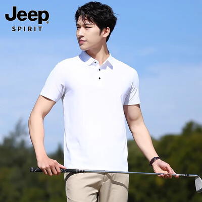 JEEP SPIRIT男士冰丝POLO衫3XL白色男保罗衫靠谱吗,揭秘内幕(JEEP SPIRIT男士冰丝POLO衫3XL白色男保罗衫到底如何,值得入手吗)-图片3