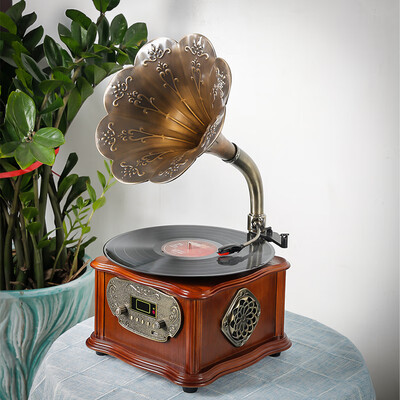 名伶留声机怎么样(名伶MJ209复古留声机蓝牙金属唱臂黑胶唱片机值得手入吗)