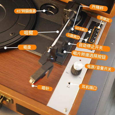 MZELI KING黑胶唱片机便携蓝牙音响质量如何（MZELI KING黑胶唱片机便携蓝牙音响到底如何,值得入手吗）-图片6