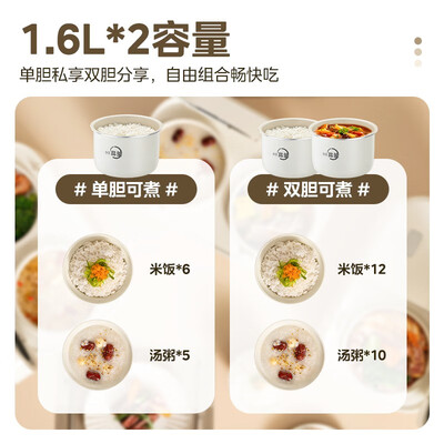 美的RC328双胆电饭煲3.2L智能家用煲仔饭质量如何(美的电饭煲哪个型号比较好)-图片1