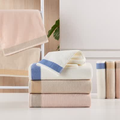 洁玉（Jeyu）涟漪长绒棉单条毛巾礼盒 J0703-A