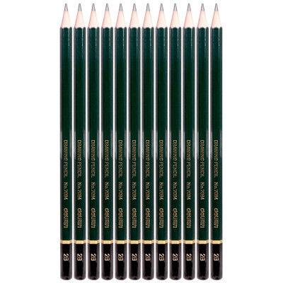 得力7084-2B高级绘图铅笔(绿色)（12支/盒）