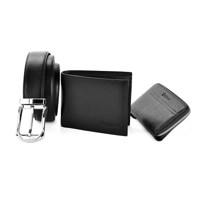 Diplomat 外交官男士钱夹  腰带  钥匙包礼盒 DS-1268T3  黑色