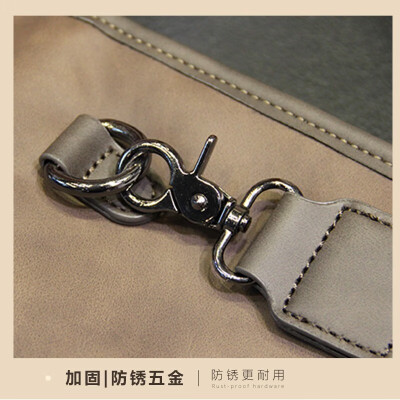 铂呐苓 男生单肩斜挎包胸包多功能手机包时尚休闲PU小包青年邮差包潮流 男士斜挎包【卡其配灰】
