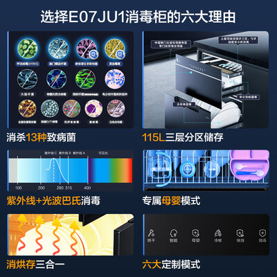 海尔消毒柜型号对比（海尔消毒柜 Haier 115L嵌入式双二星消毒柜消毒碗柜质量如何）-图片3