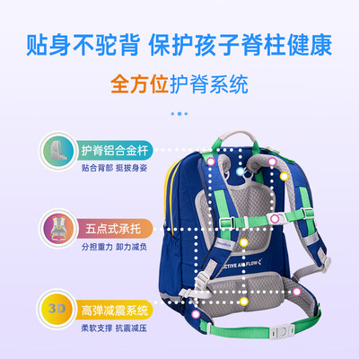 梦乐书包哪个系列好（梦乐 MoonRock 大容量护脊书包 1-3年级蓝色儿童书包好不好）-图片3