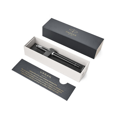 派克（PARKER）2015都市纯黑丽雅白夹宝珠笔