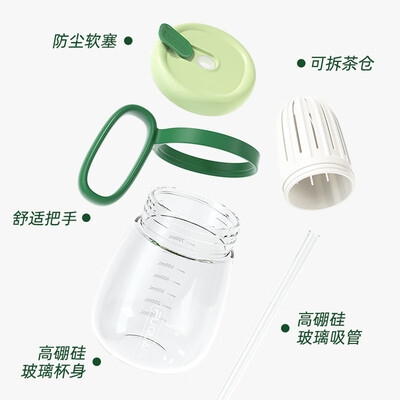 富光（fuguang）倾悦单层玻璃吸管杯（电商款）WFB1120-820 820ml