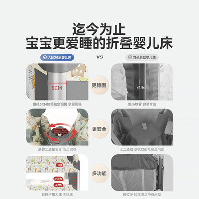 ABCMOKOO多功能折叠婴儿床PRO款好不好（abcmokoo婴儿床跟酷豆丁哪个好）
