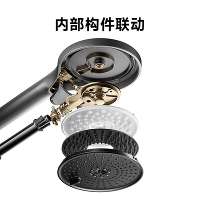 KIIID 枪灰色冷热版全铜淋浴花洒套装恒温花洒评测说真相（kvk恒温花洒怎么样）