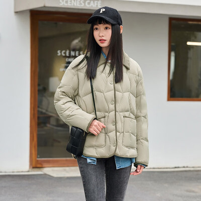 坦博尔羽绒服TD236266女短款奶茶棕怎么样（坦博尔羽绒服和波司登哪个好）