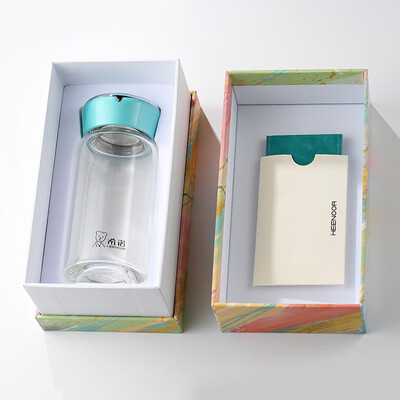 希诺（HEENOOR） 单层玻璃杯迷你小巧便携花茶杯简约清新时尚家用水杯带盖 XN-6078