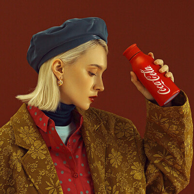 格沵（germ）可口可乐联名款元气保温杯370mL GPA-2131VP-CCWB(白) 