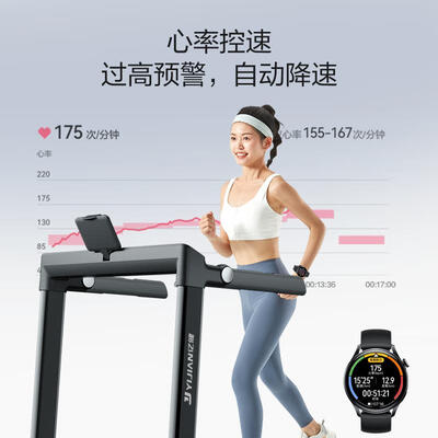 华为智选跑步机家用降噪全折叠减震智能走步机亿健精灵S8 免安装 宽大跑台