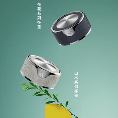 富光  宣逸双层玻璃杯中国风高颜值便携水杯 山水版礼盒装 G2002-SH-300ml 影白/松露绿/螺细紫 下单备注颜色