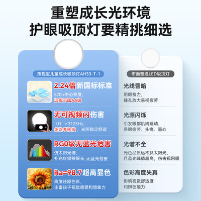 孩视宝led台灯怎么样(孩视宝 吸顶灯 AH33J-60W-T 全光谱护眼灯客厅是否值得入手)-图片1