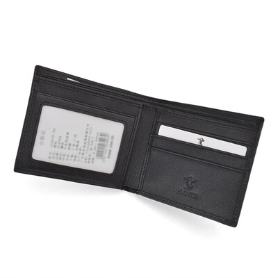 啄木鸟 横款收纳钱包 GD5928-6A 黑色 9.5*11.5*2CM