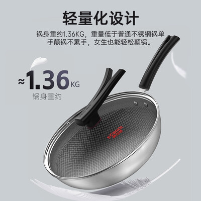 康巴赫蜂窝不锈钢锅好不好(康巴赫炒锅 32cm 不粘不锈钢蜂窝锅不粘炒锅质量烂不烂)-图片1