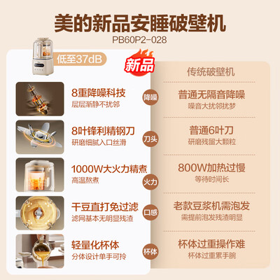 美的破壁机和搅拌机的区别（美的 破壁机 1.2L 低音机榨汁机体验效果好吗）-图片4