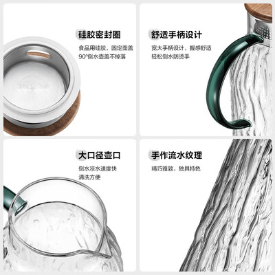 苏泊尔（SUPOR）鼓形耐热玻璃壶 KC20KA10 2L