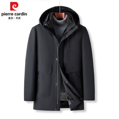 皮尔卡丹 Pierre Cardin 男士黑色可拆卸棉衣外套男士棉衣质量烂不烂(皮尔卡丹 Pierre Cardin 男士黑色可拆卸棉衣外套男士棉衣体验效果好吗)-图片1