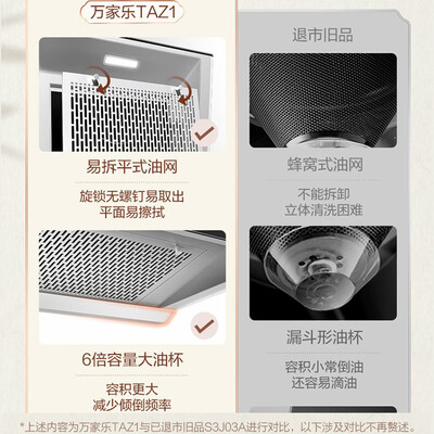 万家乐油烟机t1s怎么样(万家乐 TAZ1 油烟机 16立方大吸力 易洁设计 家用中式油烟机怎么样)-图片1