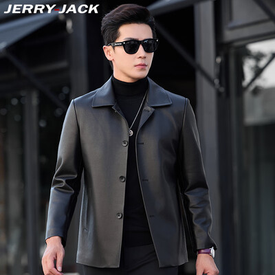 男士黑皮夹克搭配什么裤子,什么鞋好看（JERRYJACK皮夹克男黑色3XL男士皮衣怎么样）-图片4