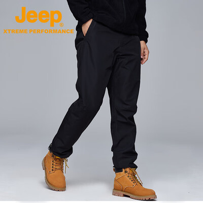 Jeep 3071男士冲锋裤 防风加绒 品牌黑 4XL怎么样(jeep冲锋衣质量怎么样)