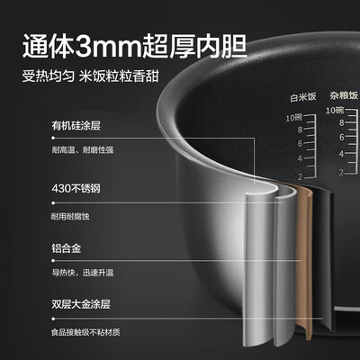 北鼎 RD5731 电饭煲 3L IH加热 家用多功能锅靠谱吗,揭秘内幕（北鼎电饭煲怎么样）-图片1