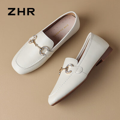 ZHR春夏新款真牛皮平底女鞋真皮鞋怎么样（真皮鞋子质量怎么样）