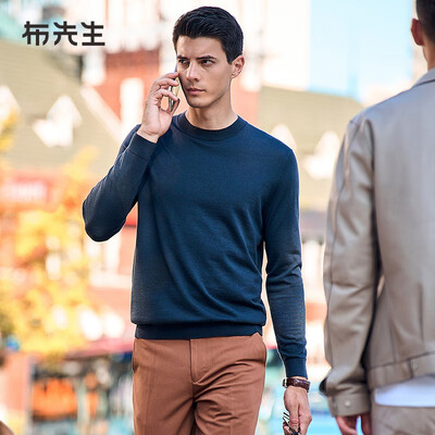 布先生羊毛衫怎么样（布先生 男士毛T矿石灰 圆领 L/175男士羊毛衫怎么样）