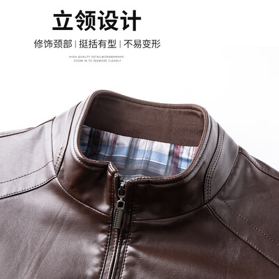 杉杉夹克怎么样(杉杉PU皮夹克男咖色185男士皮夹克体验效果好吗)-图片1