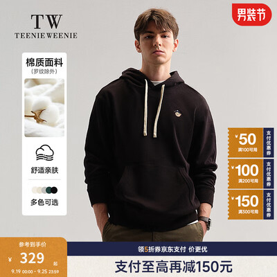 teenieweenie的卫衣怎么样（Teenie Weenie男士连帽卫衣黑色L运动男装质量如何）